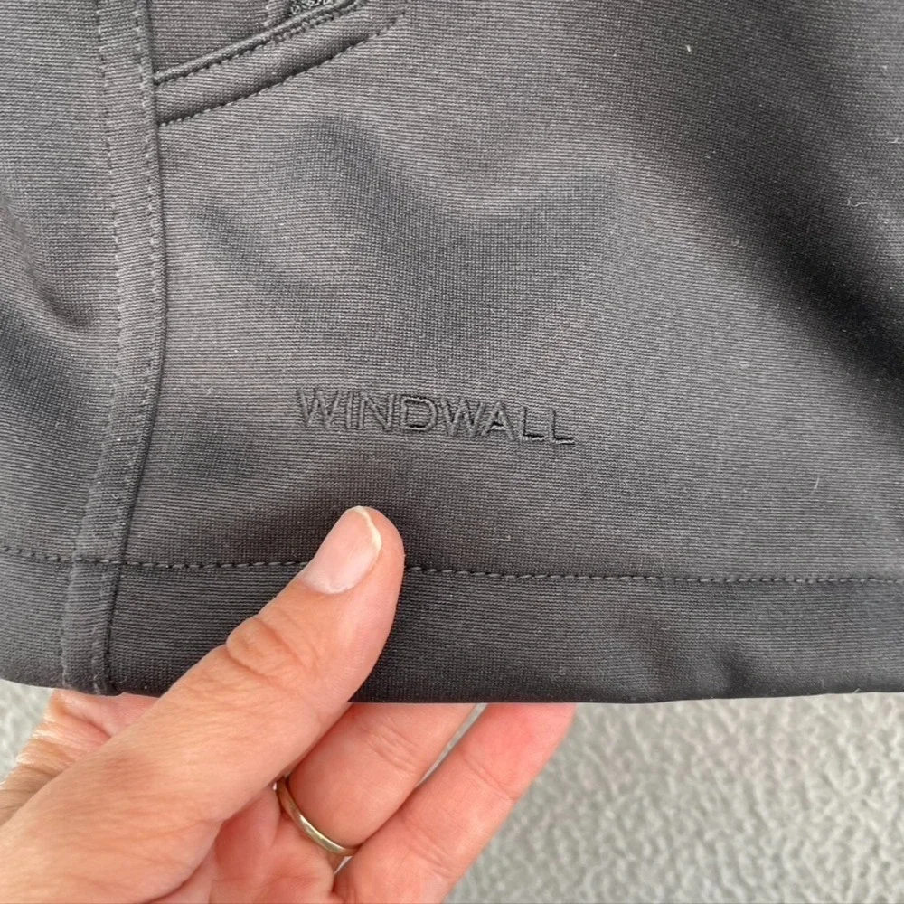 The North Face Fleece Lined Windwall Full Zip Vest Mens Small Black JWB Outdoor